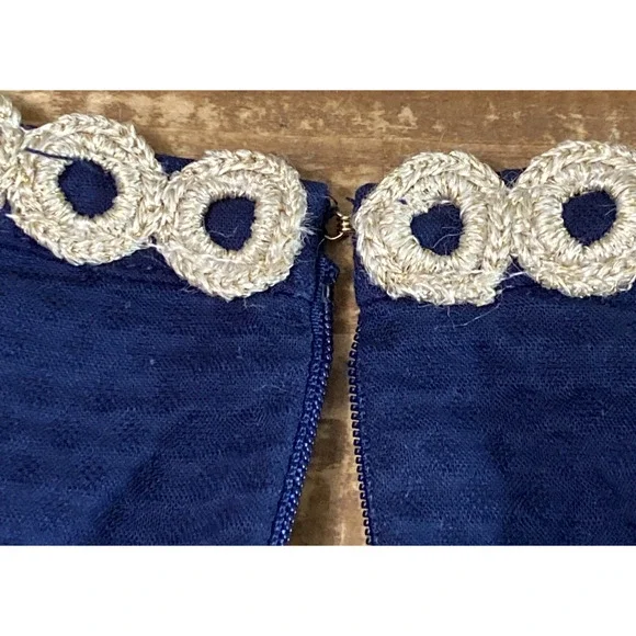 Lilly Pulitzer Sasha Shift Dress Navy and Gold Size 0 Sleeveless Halter Summer - Picture 8 of 8